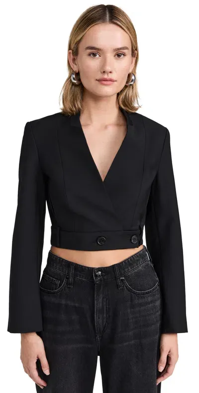 Mei Mei J Cropped Spencer Jacket Nero