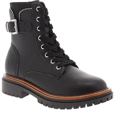 Mia Foster Water Resistant Leather Boot In Black