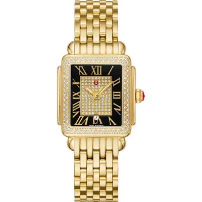 Michele Deco Madison Diamond Bracelet Watch, 29 X 31mm (limited Edition) <br /> In Gold