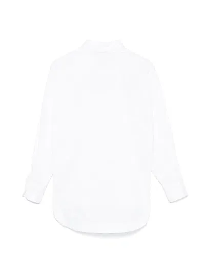 Miss Grant Kids' Spread-collar Shirt In White