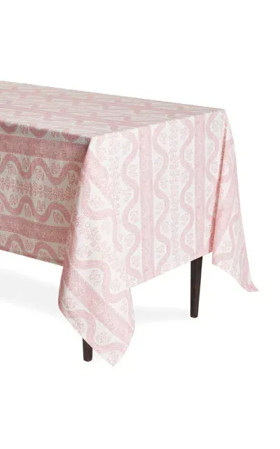 Moda Domus X Sister Parrish Dolly Linen Tablecloth In Pink