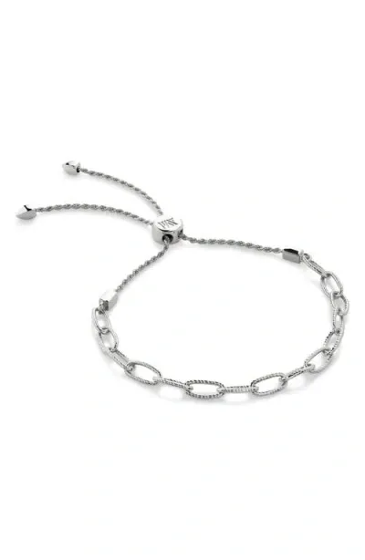 Monica Vinader Chain Link Friendship Slider Bracelet In Sterling Silver