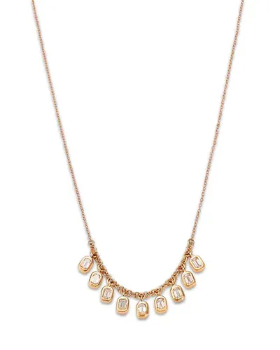 Moon & Meadow 14k Yellow Gold Lab Grown Diamond Dangle Collar Necklace, 16-20