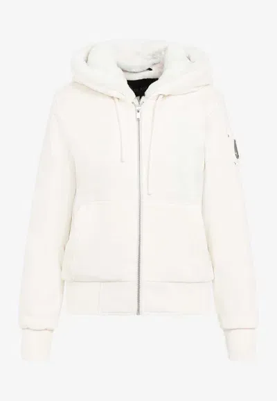 Moose Knuckles Bunny Zip-up Jacket In White