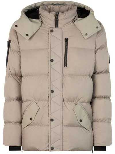 Moose Knuckles Everest 3q Padded Coat In Neutrals