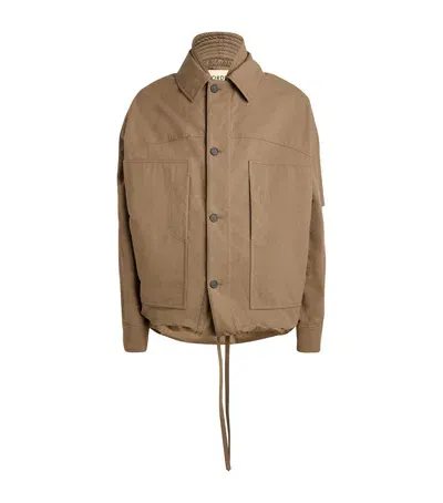 Mordecai Cotton-blend Multilayered Jacket In Brown