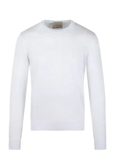 Moreno Martinelli Cotton Crewneck Sweater In White