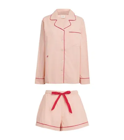 Morgan Lane Cotton Tommy Pyjama Set In Pink