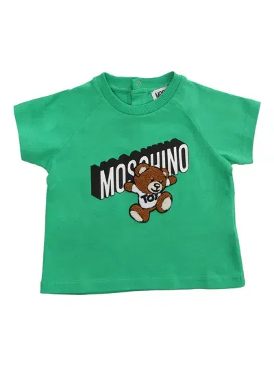 Moschino Kid Green T-shirt With Logo