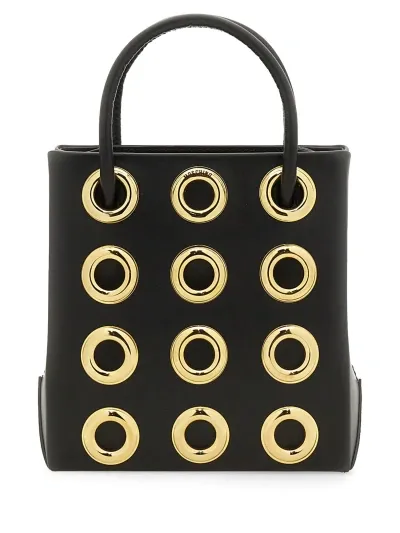 Moschino Leather Bag. In Black