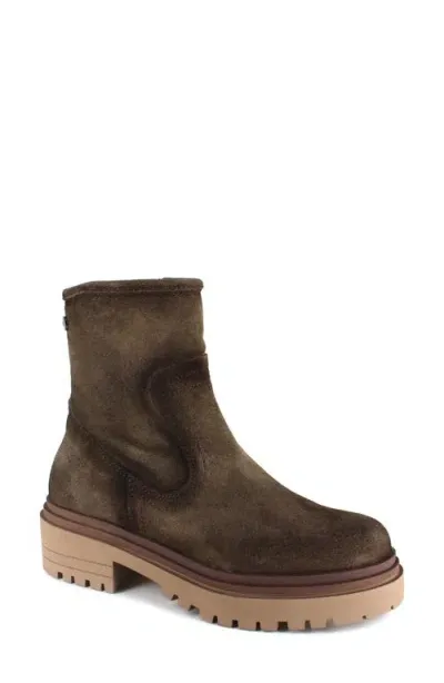 National Comfort Rafaela Platform Bootie In Mocha Suede