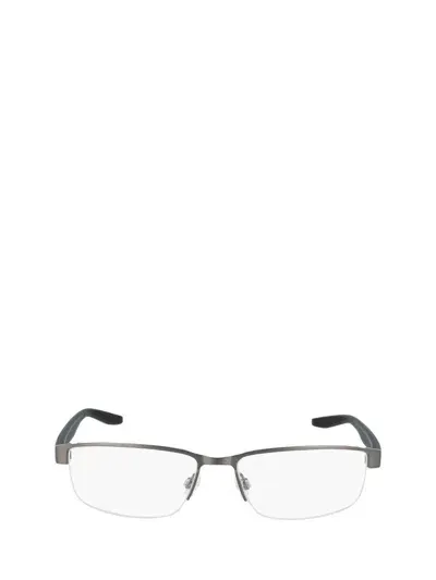 Nike Eyeglasses In Brushed Gunmetal / Black