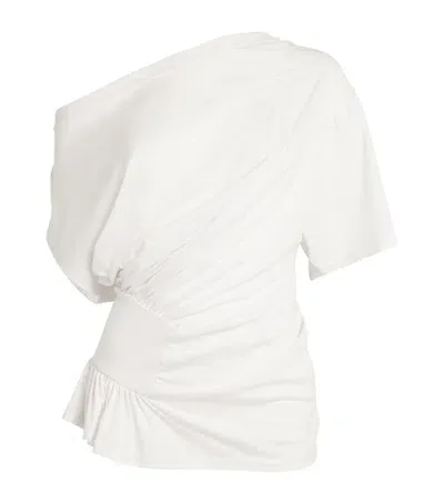 Ninety Percent Ruched Agathi Top In White