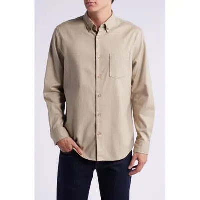 Nordstrom Tech-smart Trim Fit Check Stretch Button-down Shirt In Neutral