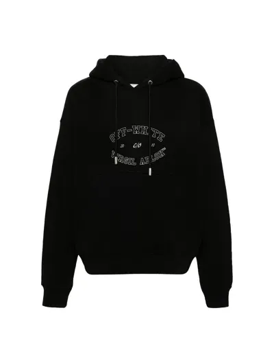 Off-white College Skate Hoodie In Black