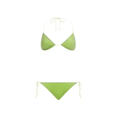 Oseree Lime Lumiere Bikini In Green