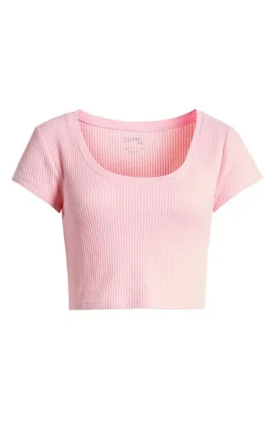 Pacsun Miley Waffle Knit Crop Top In Pink