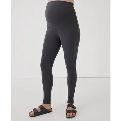 Pact Maternity On The Go-to Legging Made With Organic Cotton In Storm