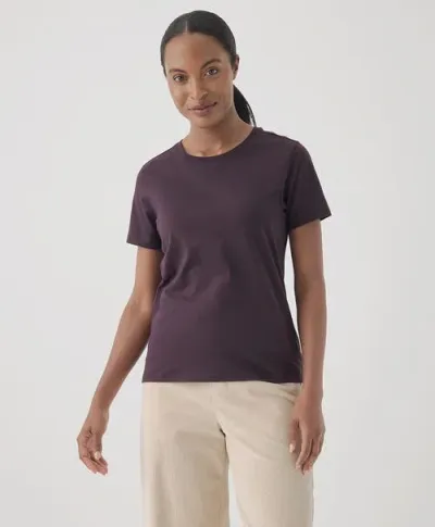 Pact Organic Cotton Softspun Crew Neck Tee In Purple