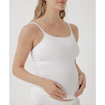 Pact Organic Maternity Nursing Camisole In White