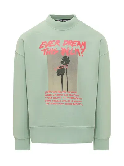 Palm Angels Palm Dream Logo Sweatshirt In Green