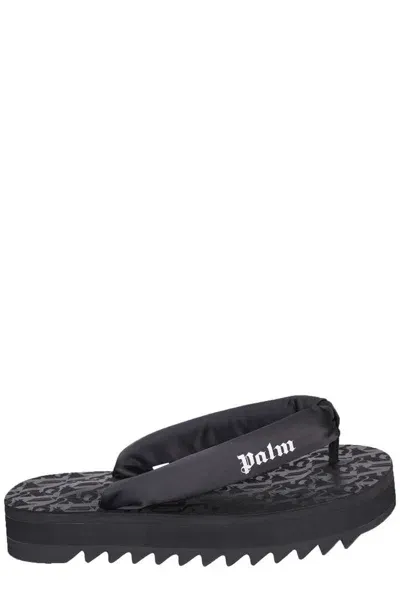 Palm Angels X Suicoke Logo Printed Strap Sandals In Black