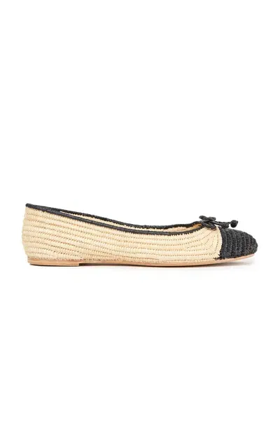 Paloma Barceló Paloma Barcelo Women's Idara Raffia Ballet Flats In Beige