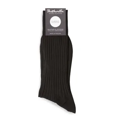 Pantherella Ribbed Socks In Black