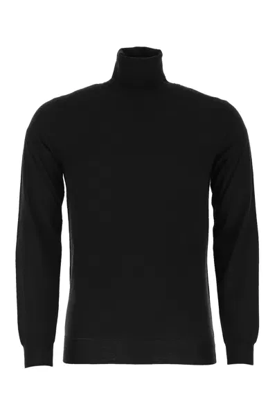 Paolo Pecora Roll Neck Knitted Jumper In Black