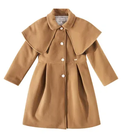 Patachou Kids' Single-breasted Coat In Brown