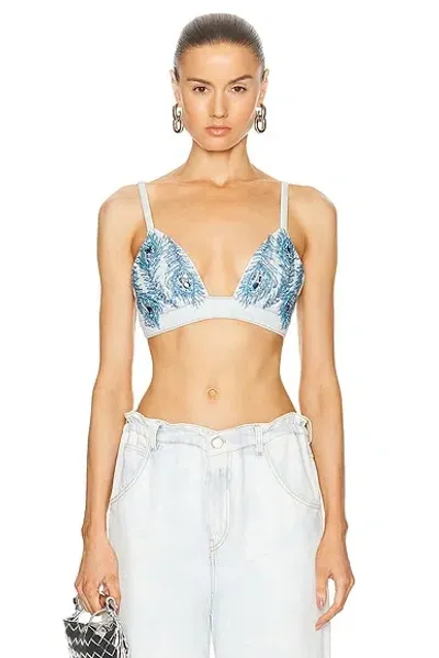 Patbo Hand-beaded Denim Bralette