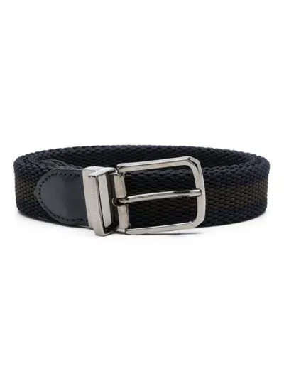 Paul & Shark Logo-debossed Belt In Blue