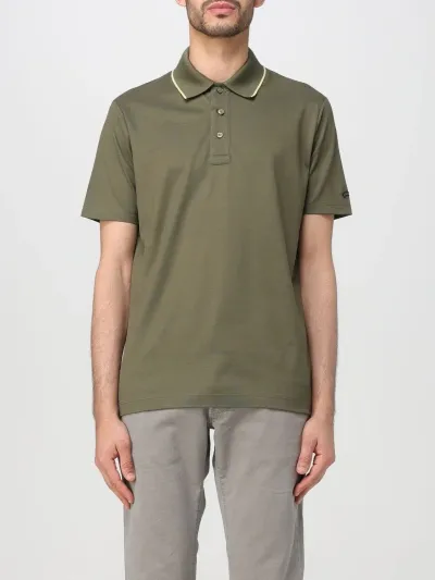 Paul & Shark Short Sleeve Cotton Polo Shirt In Green