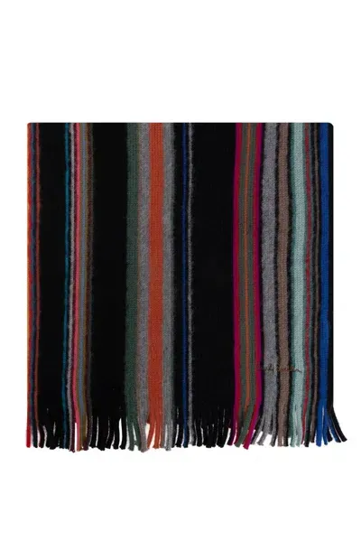 Paul Smith Scarf With Striped Pattern In Multi