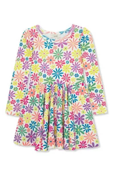 Peek Aren't You Curious Kids' Fall Daisy Long Sleeve Fit & Flare Dress In Print