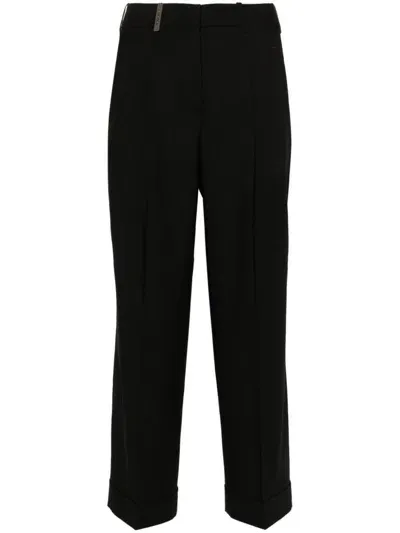 Peserico Trousers In Black