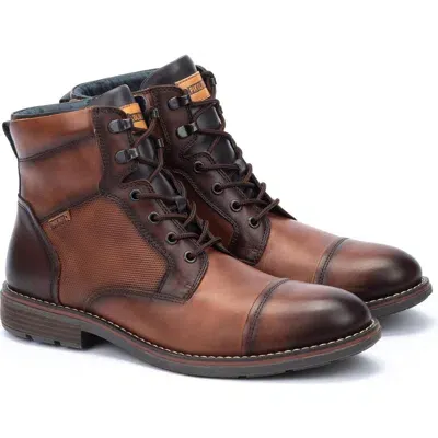 Pikolinos York M2m Lace-up Cap Toe Boot In Cuero