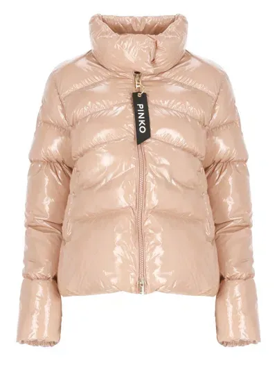 Pinko Quilted Padded Jacket In Pink