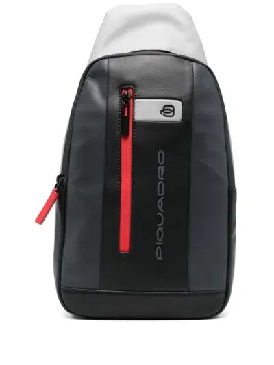 Piquadro Logo-embossed Backpack In Black