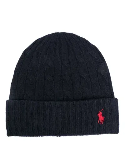 Polo Ralph Lauren Cable-knit Beanie Hat In Blue