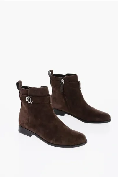 Polo Ralph Lauren Lauren Suede Briele Boots With Straps