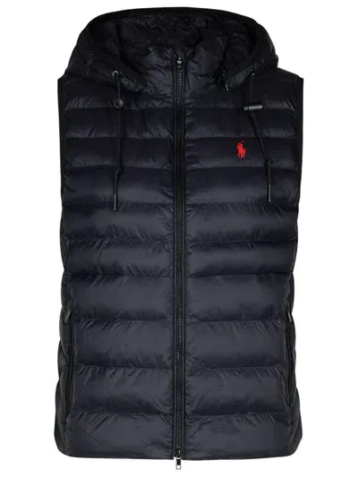 Polo Ralph Lauren Padded Sleeveless Vest In Black