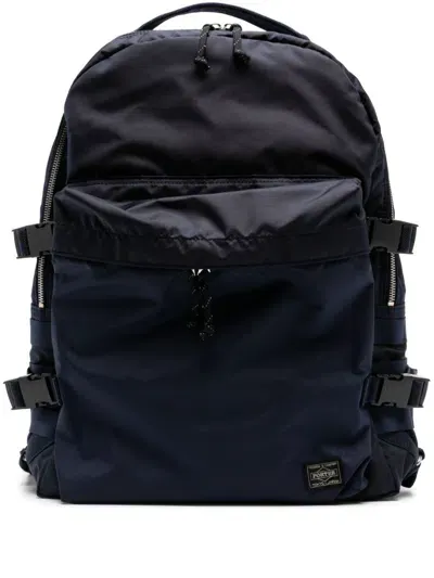 Porter-yoshida & Co Logo-patch Backpack In Blue