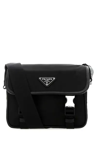 Prada Black Re-nylon Crossbody Bag In F0002