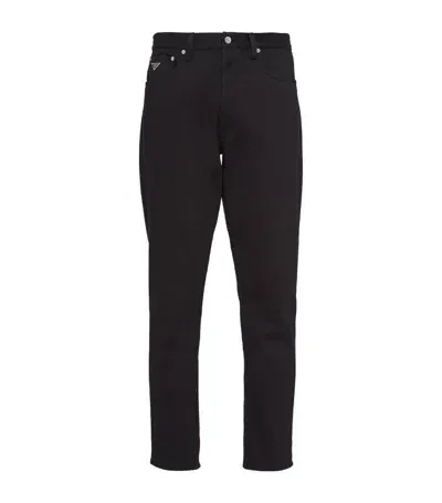 Prada Mid-rise Straight-leg Jeans In Schwarz