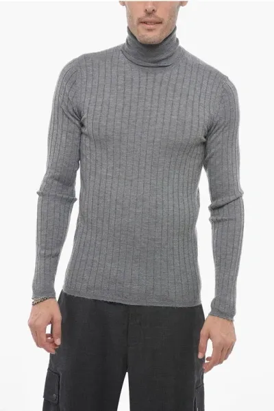 Prada Cashmere Turtleneck In Slate Gray