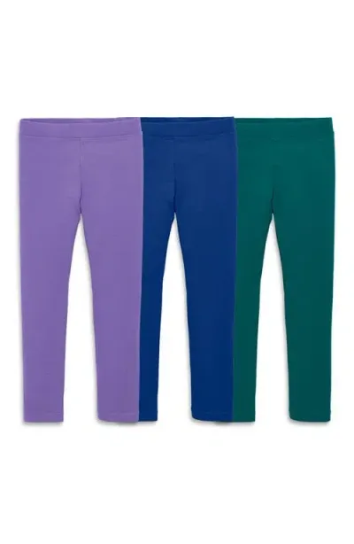 Primary Kids'  The Legging 3-pack In Violet Cobalt Spruce