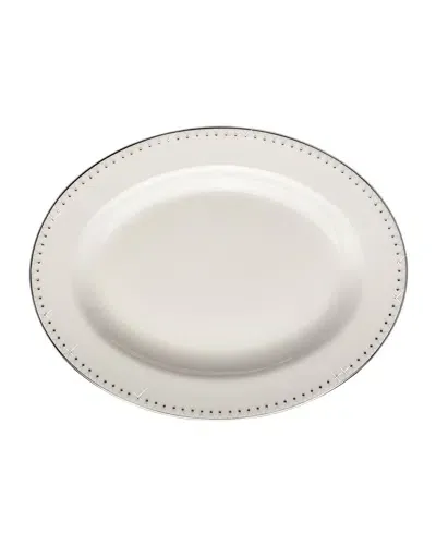 Prouna Princess 14" Oval Platter In Platinum