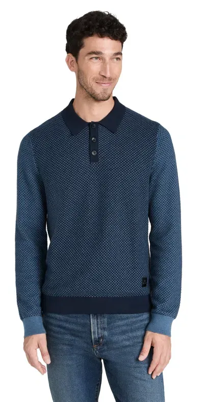 Ps By Paul Smith Sweater Polo Shirt Dark Navy