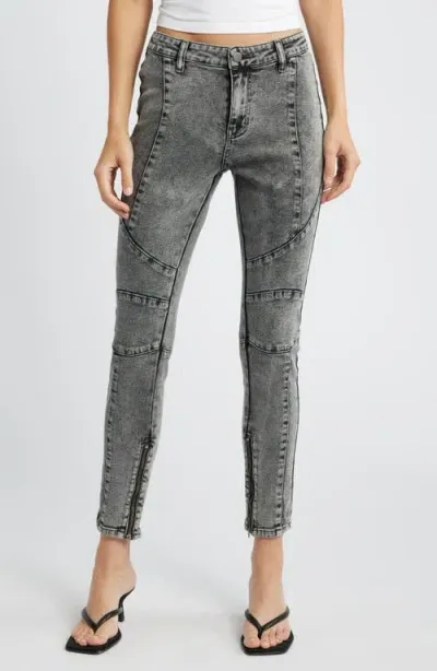 Ptcl Moto Mid Rise Skinny Ankle Jeans In Grey